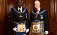 Former President John Agyekum Kufuor is now a Senior Grand Warden of the UGLE