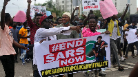 File Photo: Protesters at #EndSARS in Nigeria