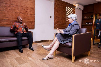 John Dramani Mahama with Stephanie Sullivan