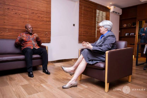 Former President Mahama had discussed the violence with new US Ambassador Sandra Sullivan