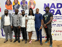 Samuel Whyte (third from left) with some guests at the conference in Accra