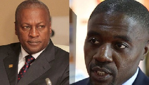 Former  President John Dramani Mahama and Daniel Osei