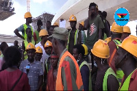 Some of the aggrieved workers speaking to GhanaWeb