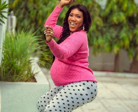 Victoria Lebene shows off baby bump