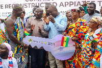 Dr. Mahamudu Bawumia at the opening ceremony of the reconstructed Appiatse community