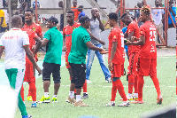 Kotoko players after the game