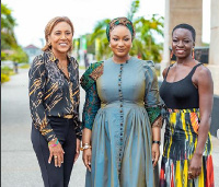 Robin Roberts, Samira Bawumia and Danai Gurira