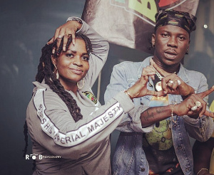 Talent manager, Ayisha Modi and singer, Stonebwoy. Photo credit: Rob Photography