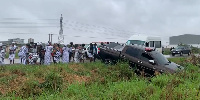 The collision caused the Tundra to veer into the left lane, hitting the Benz 207