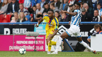 Jordan Ayew [L] in action