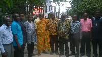 Group leaders of the Defenders of the Faith in a pose after the press conference