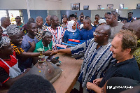 Bawumia paid a working visit to traders at the Agbogbloshie market