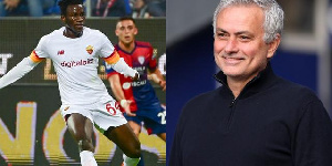 Felix Afena Gyan And AS Roma Coach, Jose Mourinho.jfif