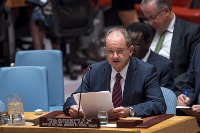 David Shearer UNMISS head briefs the Security Council on 26 September 2017 (UN photo)