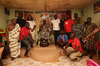 The team in a group photo with the Chief of Apremdo, Nana Egya Kwamina XI