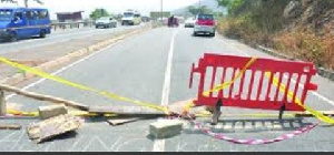 File photo of a road block