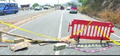 File photo of a road block