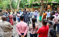 Benito Owusu-Bio during his visit to the Accra Zoo