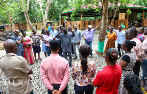 Benito Owusu-Bio during his visit to the Accra Zoo