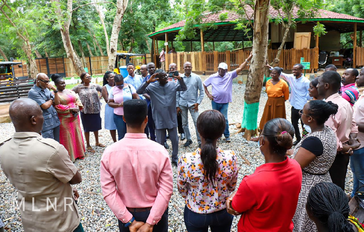 Benito Owusu-Bio during his visit to the Accra Zoo