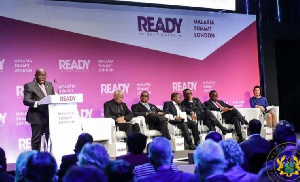 President Nana Addo Dankwa Akufo-Addo giving an address at Malaria Summit in London