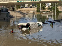 A scene from the Libya floods