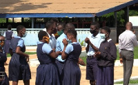 Some students of Armed Forces Senior High Technical School