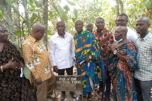 Information Minister Kojo Oppong-Nkrumah with some dignitaries