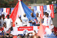 Nana Addo Dankwa Akufo-Addo addresses party supporters at Adukrom