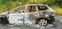 The vehicle that caught fire