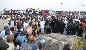 President Akufo-Addo said the fishing harbour is being made possible by a $60m Chinese grant