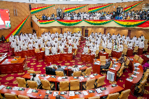 Some MPs on the floor of parliament