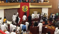 John Abdulai Jinapor kicking the voting booths