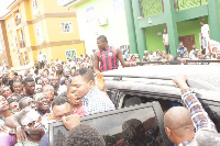 Daniel Obinim with some church members