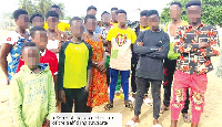 Some of the rescued victims of the trafficking syndicate