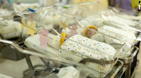 Newborns are placed in a bed after being taken off incubators in Gaza's Al-Shifa hospital