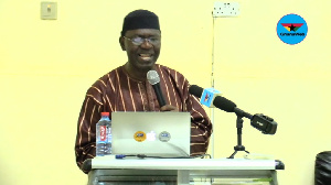 Professor Emeritus Omowumi Iledare addressing the audience