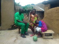 The poor family at their Sirigu home in the Upper East Region