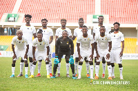 The Black Galaxies line up for a game