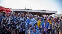 John Mahama was honoured with the chieftaincy title for selflessness and visionary leadership