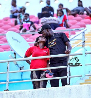 This couple were spotted at the Accra Sports Stadium during Hearts of Oak's win over King Faisal