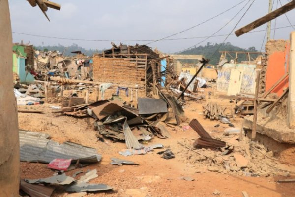 The devasting explosion left residents homeless and distraught