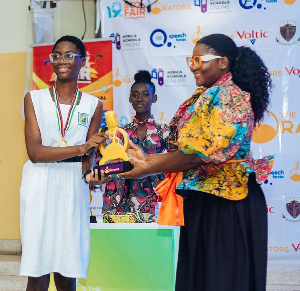 Lois Mensah beat competitors from 13 other schools to emerge overall winner