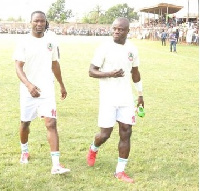 Iddrisu Yahaya with Alex Asamoah