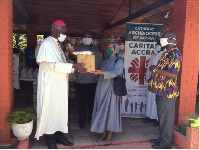 Catholic Archdiocese of Accra making the presentation