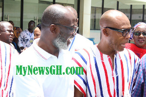 Gabby Asare Otchere-Darko [L] at the Aliu Mahama Sports Stadium