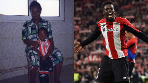 Inaki Williams with his mom