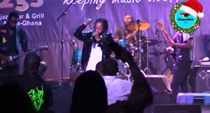 Abrewa Nana performing on stage