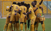 Medeama SC squad celebrating