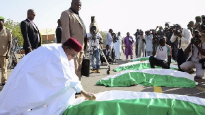 Niger President Mahamadou Issoufou received the bodies of the dead soldiers on Friday